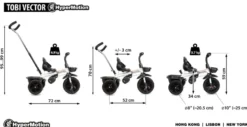 Tricycle évolutif 1-5 ans - réglable