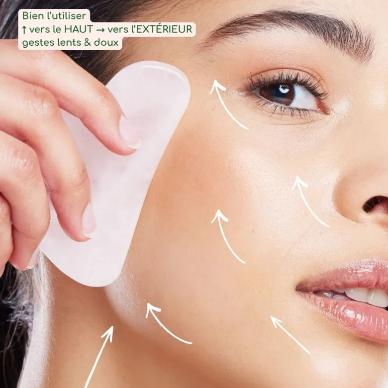 Trio gua sha quartz rose + roller jade + champi serpentine