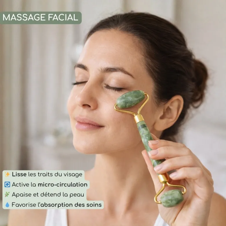 Trio gua sha quartz rose + roller jade + champi serpentine