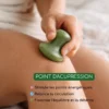 Trio jade vert gua sha + roller + champi masseurs visage