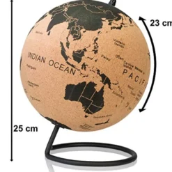 Tripvea - globe en liège 24 cm + cartes