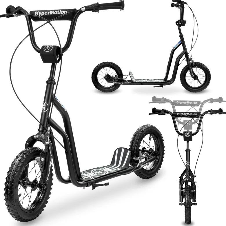 Trottinette enfant avec grandes roues gonflables et freins à main