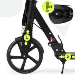 Trottinette enfant 100 kg, pliable noire
