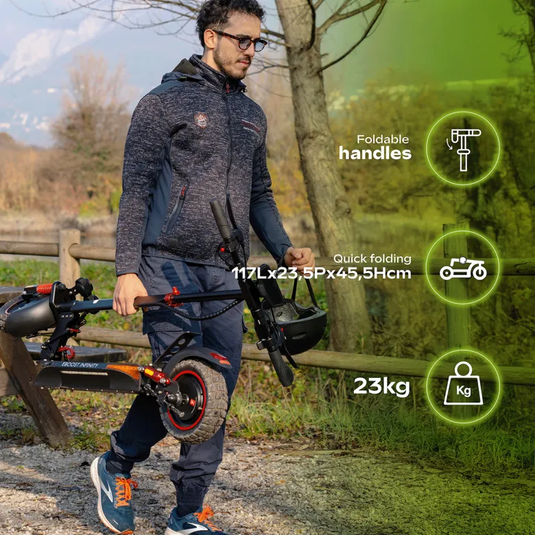 Trottinette électrique eboost infinity - 25 km, 70 km autonomie, batterie