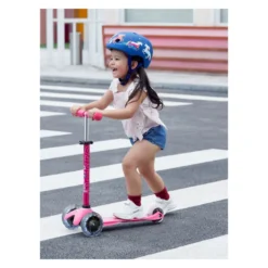 Trottinette mini deluxe led - rose
