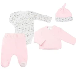 Trousseau naissance rose 0 mois