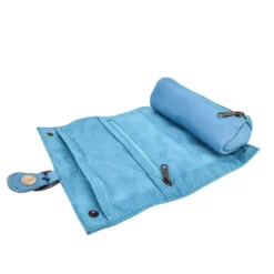 Trousse bijoux cuir emma bleu