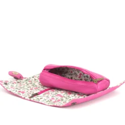 Trousse bijoux cuir emma fushia hap