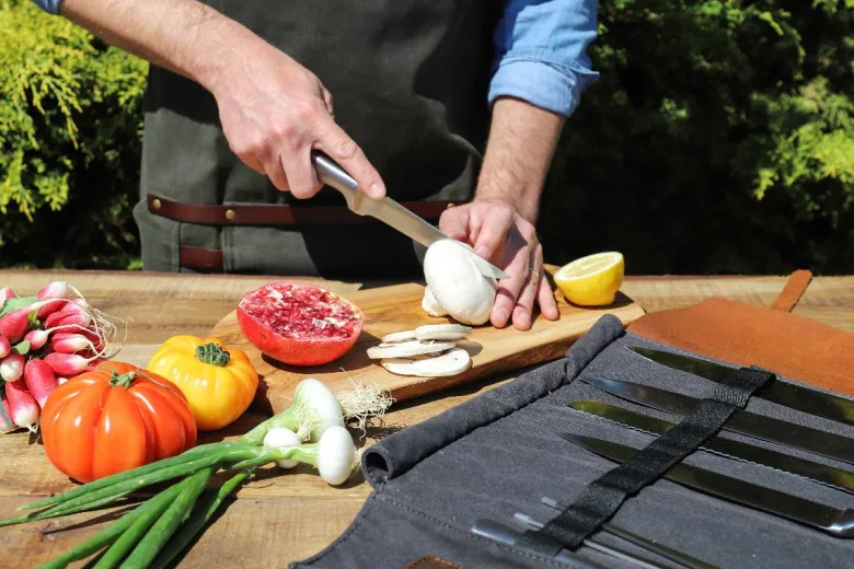 Trousse à couteaux chef charbon