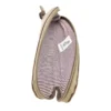Trousse cuir twisty beige