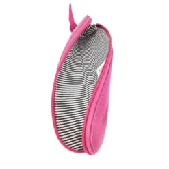 Trousse cuir twisty fushia