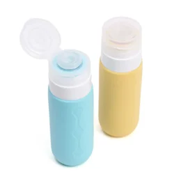 Trousse de 4 flacons de voyage rechargeables en silicone 90 ml
