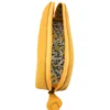 Trousse longue cuir rosy jaune