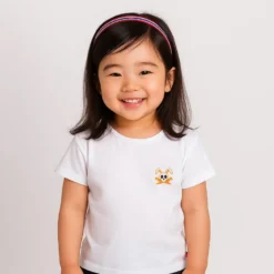 Tshirt en coton bio hotot blanc 2 ans