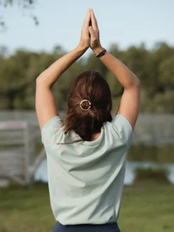T-shirt yoga pelican bio amande M