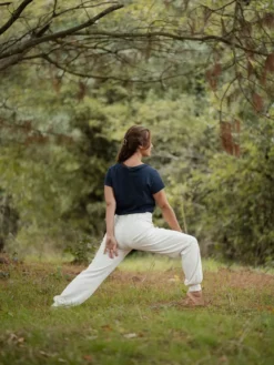 T-shirt yoga pelican bio bleu marine S