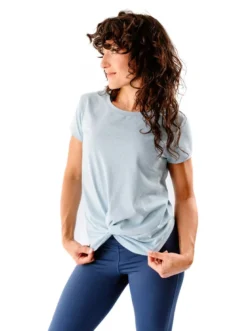 T-shirt yoga toucan bleu ciel L