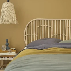 Tête de lit bohème en rotin 160 cm