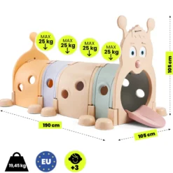 Tunnel de jeu chenille hypermotion modulable pour enfants intérieur extérieur