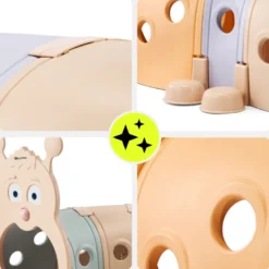 Tunnel de jeu chenille hypermotion modulable pour enfants intérieur extérieur