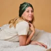 Turban 100% pure soie de mûrier - vert sauge