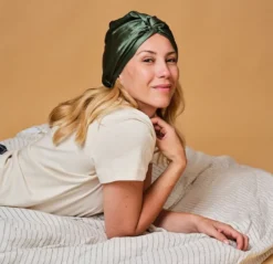 Turban 100% pure soie de mûrier - vert sauge