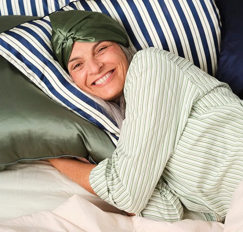 Turban 100% pure soie de mûrier - vert sauge