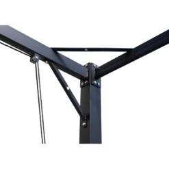 Tusa pergola autoportante 3 x 4m avec toile en polyester taupe
