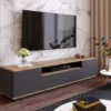 Tyro meuble tv gris et bois 180 cm