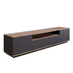 Tyro meuble tv gris et bois 180 cm