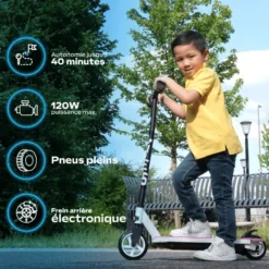 Urbanglide ride 55 kid – trottinette électrique enfant 30w – 10 km/h – auto