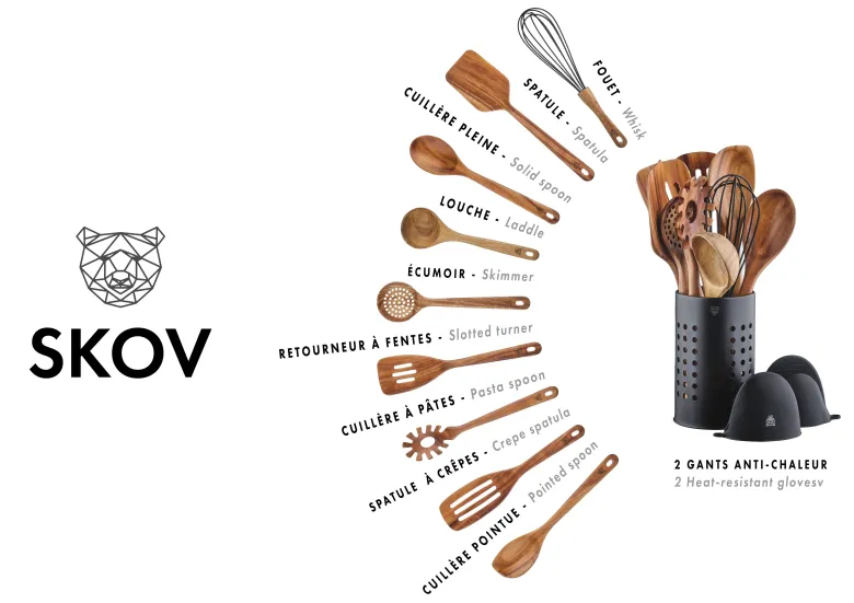 Ustensiles de cuisine - 12 pc - skov