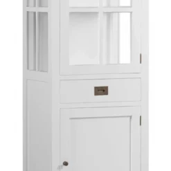 Vaisselier 1 tiroir bronze bois blanc -