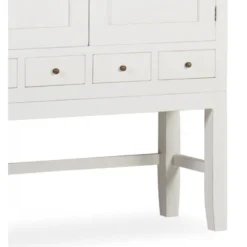 Vaisselier 4 tiroirs bronze bois blanc -
