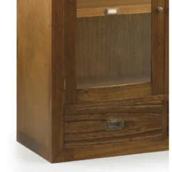 Vaisselier 2 tiroirs bronze bois marron