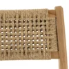 Valeria - lot de 2 chaises jardin en bois de teck rotin tressé beige