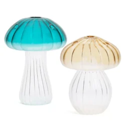 Vase champignon en verre