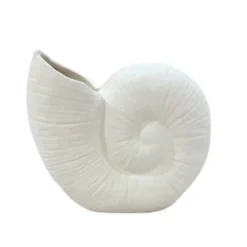 Vase coquillage en céramique texture sable forme originale