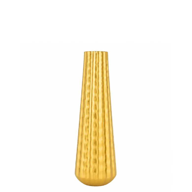 Vase doré brillant