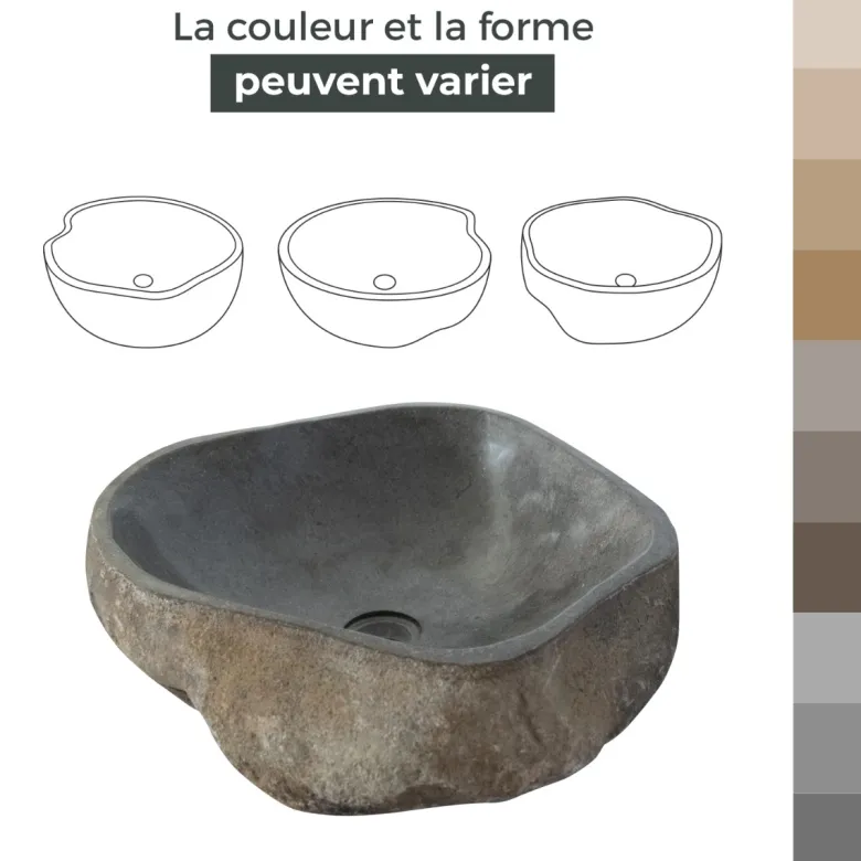 Vasque en pierre de rivière edenroc 30