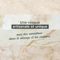 Vasque à poser en marbre crème, coreal