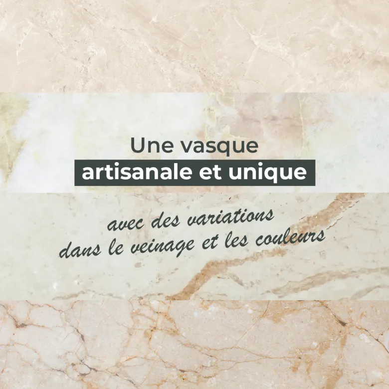 Vasque à poser en marbre crème, coreal