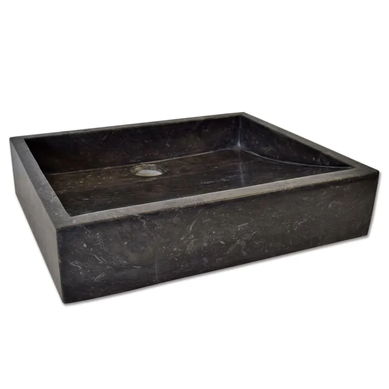 Vasque à poser en marbre noir, coreal