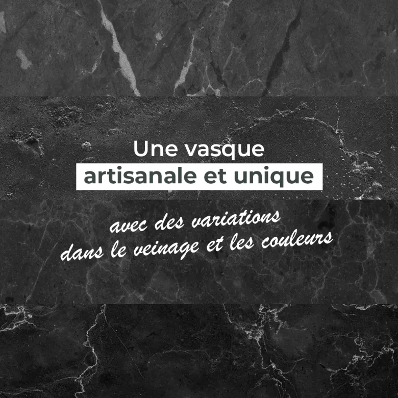 Vasque à poser en marbre noir, jones