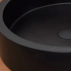 Vasque ronde effet béton noir arlequin