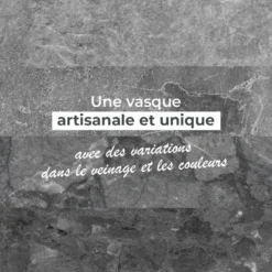 Vasque ronde en marbre gris koni