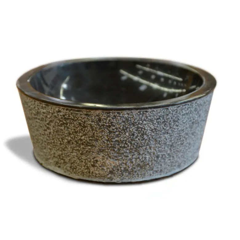 Vasque ronde en marbre noir drip