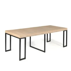 Vella table console extensible 8-10 personnes effet bois 235cm