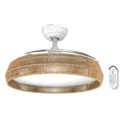 Ventilateur de plafond 107cm + lumière taurus polarnature