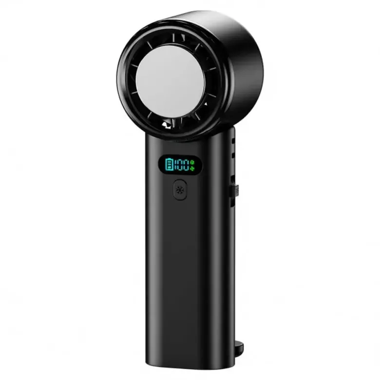 Ventilateur portable rechargeable avec fonction rafraîchissante noir